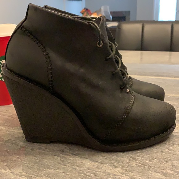 Rag & bone odval desert black wedge booties - Picture 2 of 7